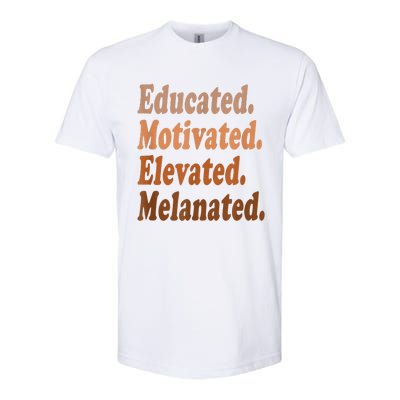 Black History Month Educated Motivated Elevated Melanated Softstyle® CVC T-Shirt