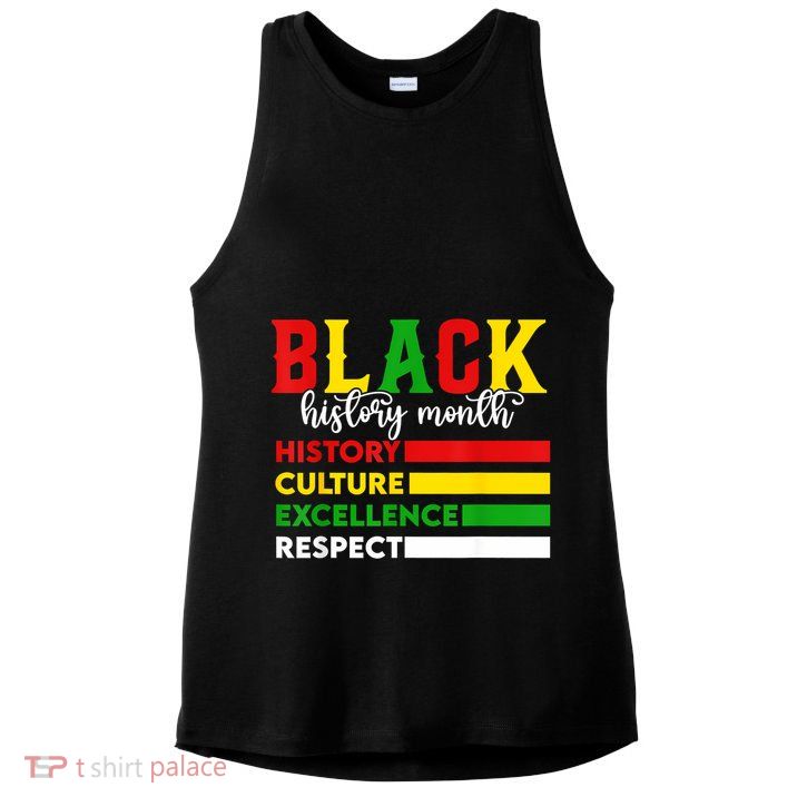 Black History Month Africa African Vintage Ladies PosiCharge Tri-Blend Wicking Tank