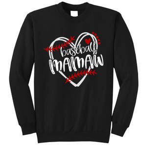 Baseball Heart Mamaw Grandma Trendy Sweatshirt