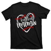 Baseball Heart Mamaw Grandma Trendy T-Shirt