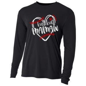 Baseball Heart Mamaw Grandma Trendy Cooling Performance Long Sleeve Crew