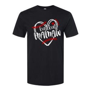 Baseball Heart Mamaw Grandma Trendy Softstyle CVC T-Shirt