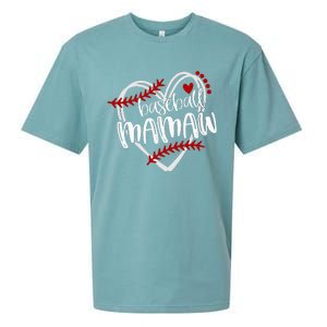 Baseball Heart Mamaw Grandma Trendy Sueded Cloud Jersey T-Shirt