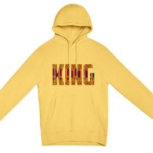 Black History Month Shirts Funny African King Gift Cool Kente Cloth Lover Premium Pullover Hoodie