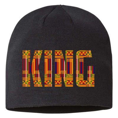 Black History Month Shirts Funny African King Gift Cool Kente Cloth Lover Sustainable Beanie