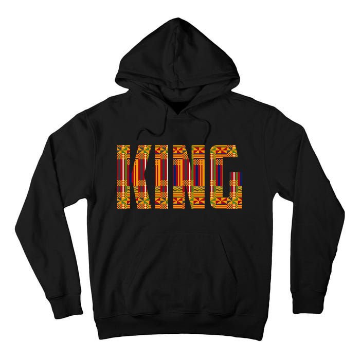 Black History Month Shirts Funny African King Gift Cool Kente Cloth Lover Tall Hoodie