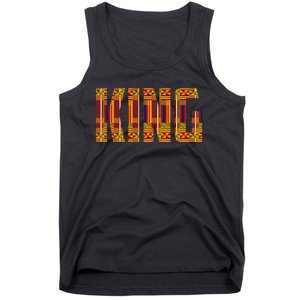 Black History Month Shirts Funny African King Gift Cool Kente Cloth Lover Tank Top