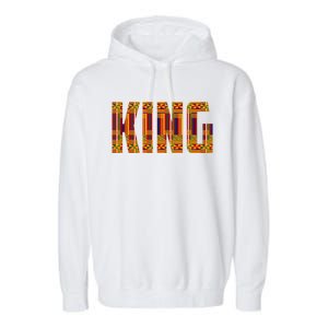 Black History Month Shirts Funny African King Gift Cool Kente Cloth Lover Garment-Dyed Fleece Hoodie