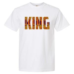 Black History Month Shirts Funny African King Gift Cool Kente Cloth Lover Garment-Dyed Heavyweight T-Shirt