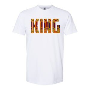 Black History Month Shirts Funny African King Gift Cool Kente Cloth Lover Softstyle CVC T-Shirt