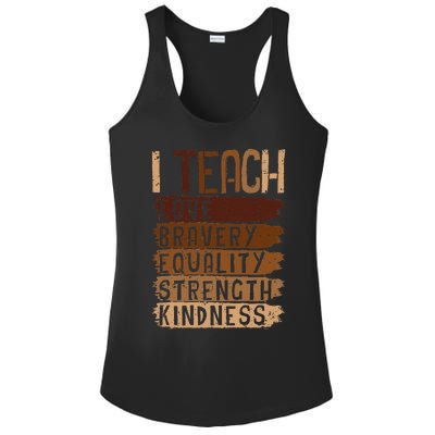 Black History Month Teach Black History Teacher Juneteenth Ladies PosiCharge Competitor Racerback Tank