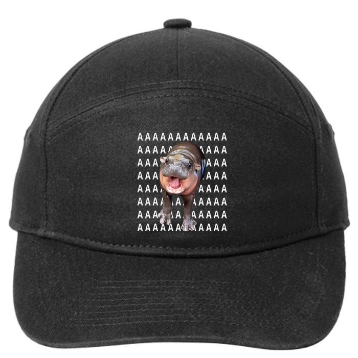 Baby Hippo Moo Deng 7-Panel Snapback Hat