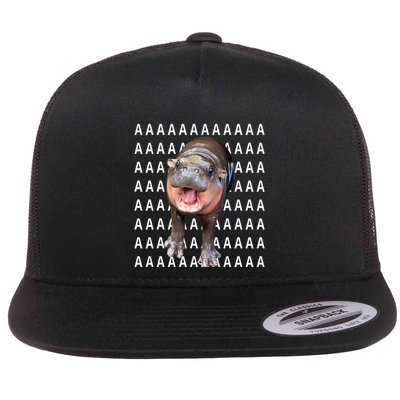 Baby Hippo Moo Deng Flatbill Hat