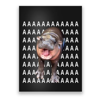 Baby Hippo Moo Deng Poster
