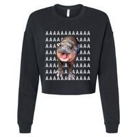 Baby Hippo Moo Deng Cropped Pullover Crew