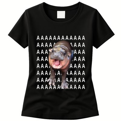 Baby Hippo Moo Deng Womens T-Shirt