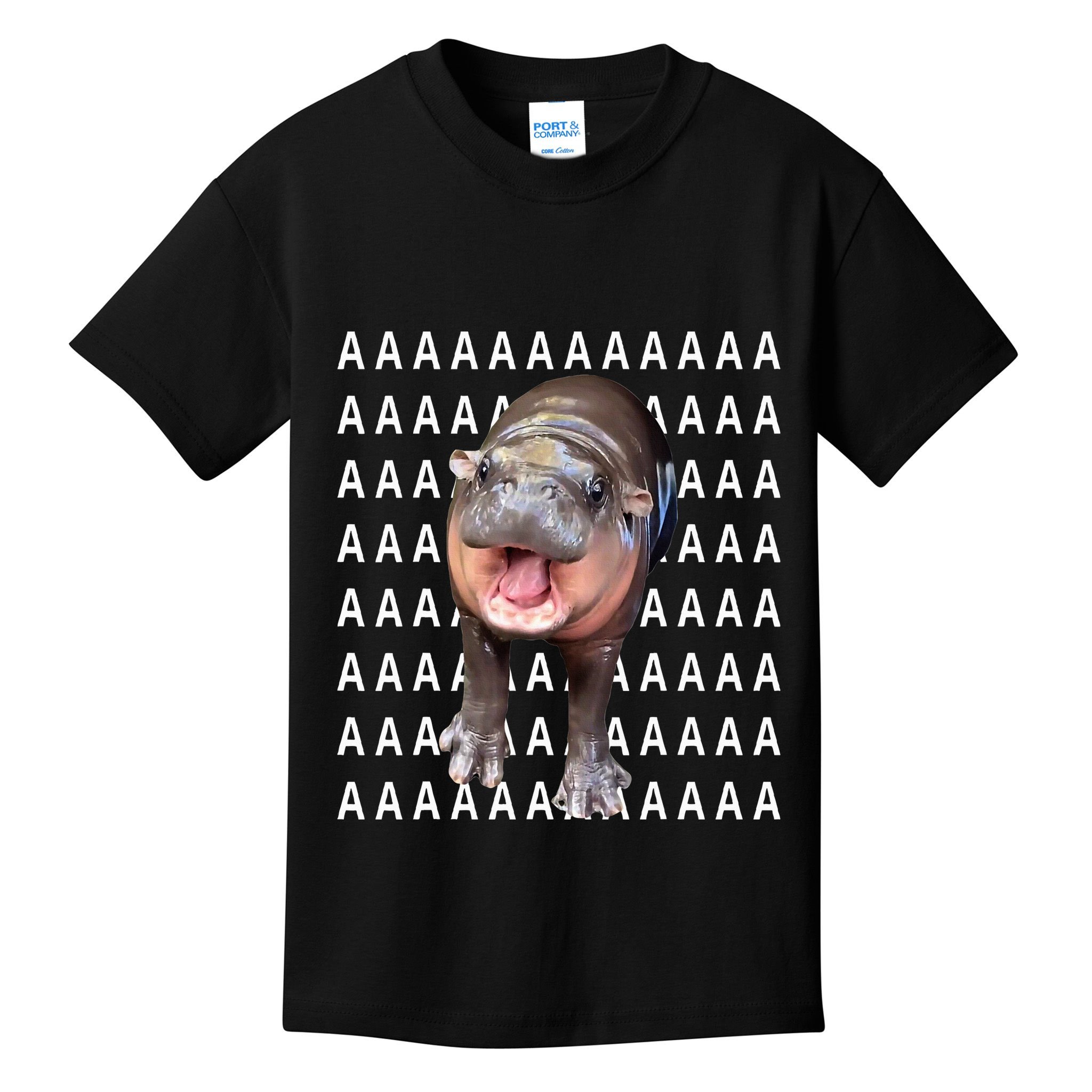 Baby Hippo Moo Deng Kids T-Shirt