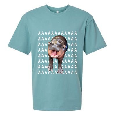 Baby Hippo Moo Deng Sueded Cloud Jersey T-Shirt