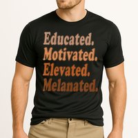 Black History Month Educated Motivated Elevated Melanated Cooling Performance Crew T-Shirt