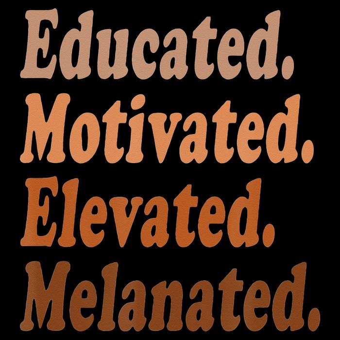 Black History Month Educated Motivated Elevated Melanated Cooling Performance Crew T-Shirt