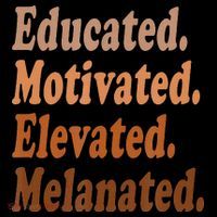 Black History Month Educated Motivated Elevated Melanated Drawstring Bag