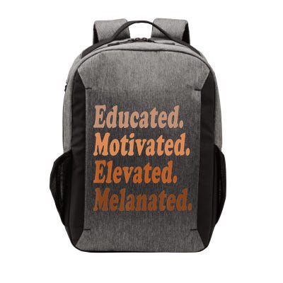 Black History Month Educated Motivated Elevated Melanated Vector Backpack