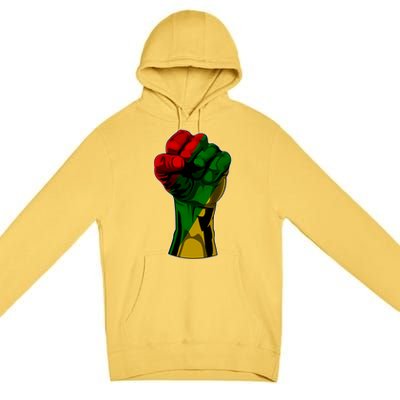 Black History Month Fist Gift Gift Premium Pullover Hoodie