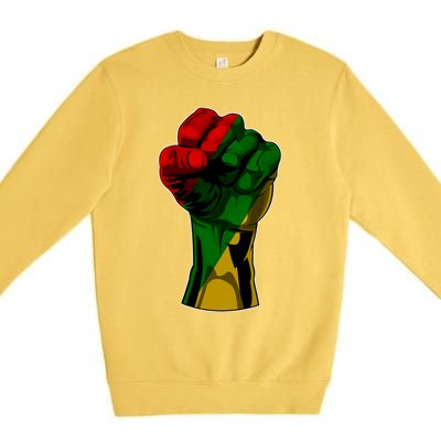 Black History Month Fist Gift Gift Premium Crewneck Sweatshirt