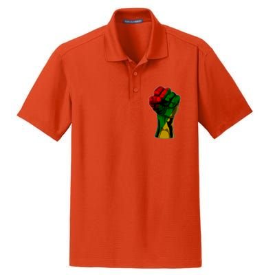 Black History Month Fist Gift Gift Dry Zone Grid Polo