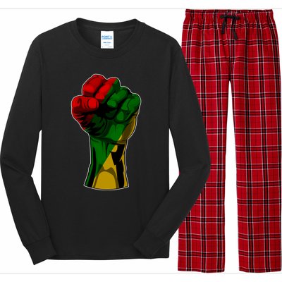 Black History Month Fist Gift Gift Long Sleeve Pajama Set