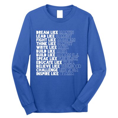 Black History Month Black Leaders Influential Inspirational Gift Long Sleeve Shirt