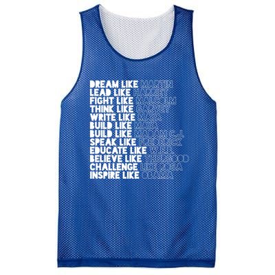 Black History Month Black Leaders Influential Inspirational Gift Mesh Reversible Basketball Jersey Tank