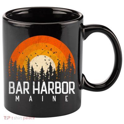 Bar Harbor Maine Me Gift Retro Vintage 70s 80s 90s Gift 11oz C Handle Ceramic Mug