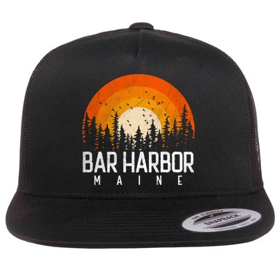 Bar Harbor Maine Me Gift Retro Vintage 70s 80s 90s Gift Flatbill Hat