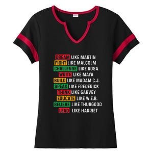 Black History Month African American Country Celebration Ladies Halftime Notch Neck Tee