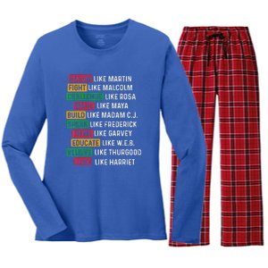 Black History Month African American Country Celebration Women's Long Sleeve Flannel Pajama Set 