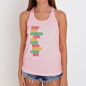 Black History Month African American Country Celebration Women's Knotted Racerback Tank