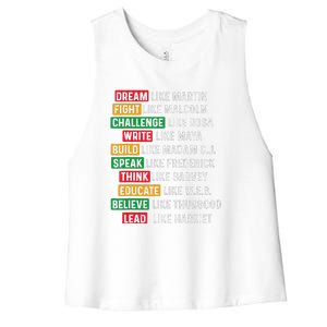 Black History Month African American Country Celebration Women's Racerback Cropped Tank