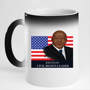 Black History Month Leader John Lewis Cool Gift 11oz Black Color Changing Mug