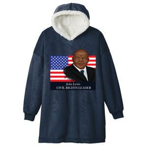 Black History Month Leader John Lewis Cool Gift Hooded Wearable Blanket