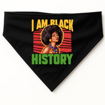 Black History Month African Melanin American Usa Great Gift USA-Made Doggie Bandana