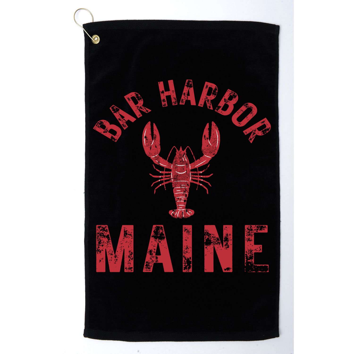 Bar Harbor Maine Lobster Travel Acadia Vintage Gift Golf Towel