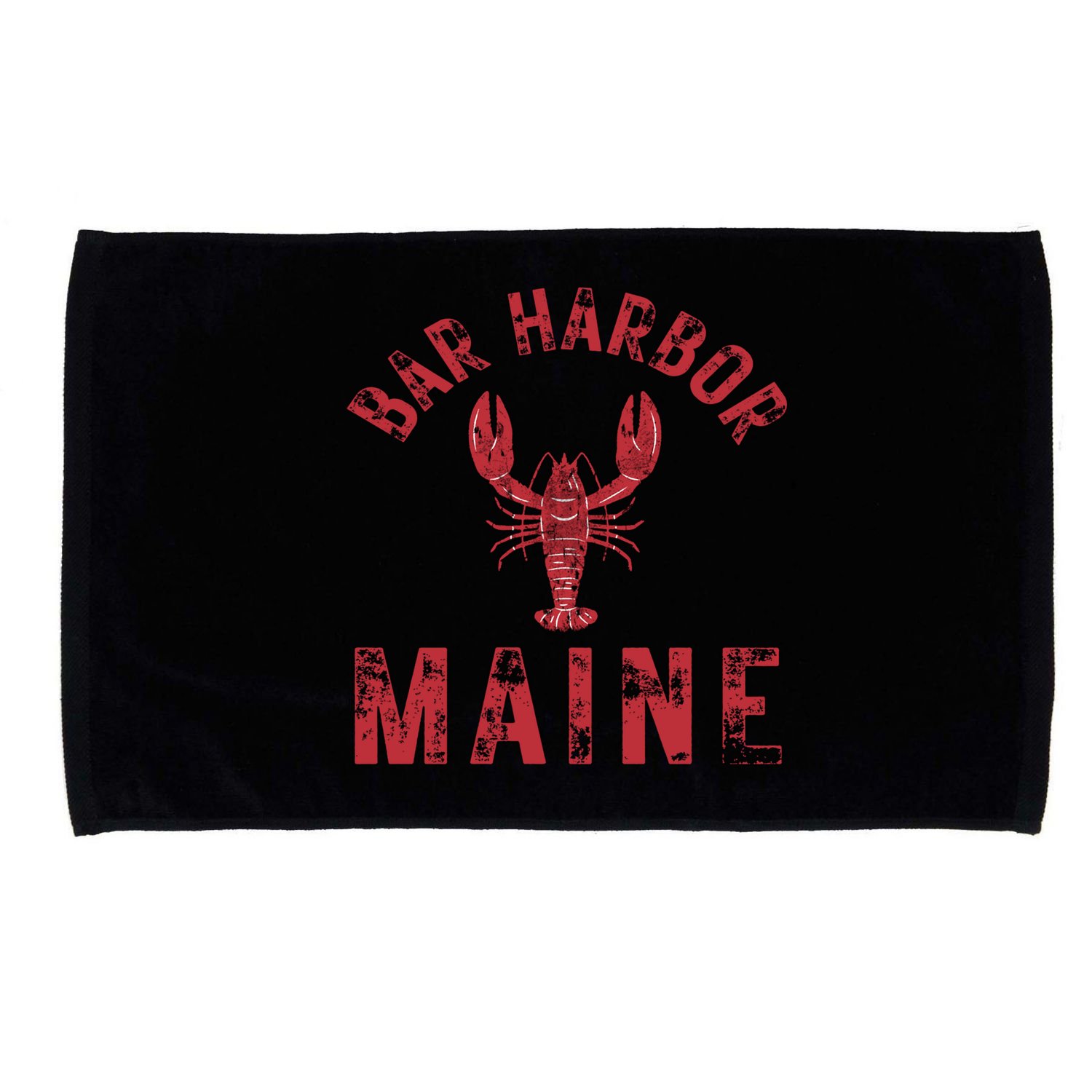 Bar Harbor Maine Lobster Travel Acadia Vintage Gift Microfiber Hand Towel