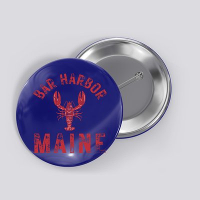 Bar Harbor Maine Lobster Travel Acadia Vintage Gift Button