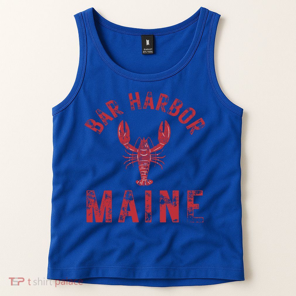 Bar Harbor Maine Lobster Travel Acadia Vintage Gift Tank Top