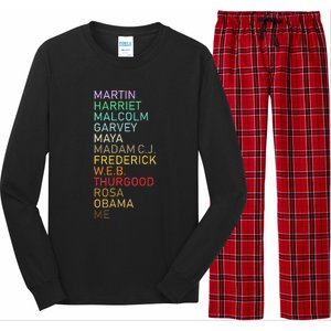 Black History Month Black Leader's Graphic Design Long Sleeve Pajama Set