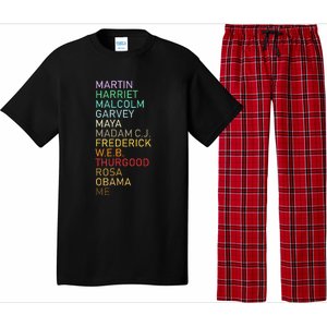 Black History Month Black Leader's Graphic Design Pajama Set