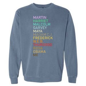 Black History Month Black Leader's Graphic Design Garment-Dyed Sweatshirt