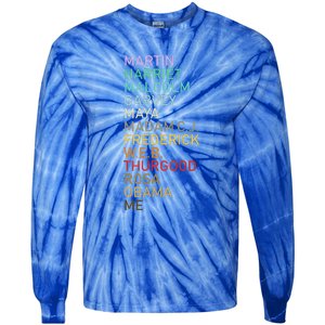 Black History Month Black Leader's Graphic Design Tie-Dye Long Sleeve Shirt