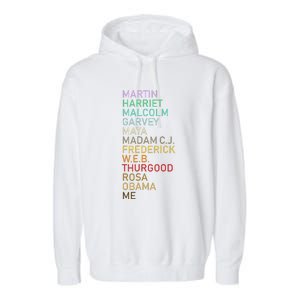 Black History Month Black Leader's Graphic Design Garment-Dyed Fleece Hoodie